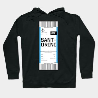 Boarding pass for Santorini Hoodie